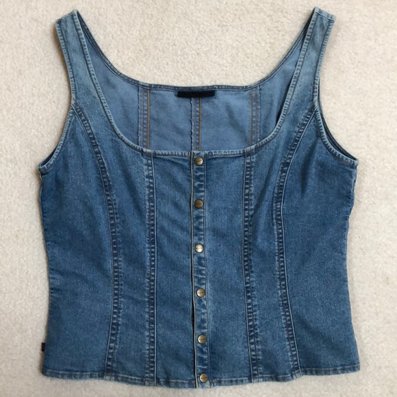 Ralph Lauren Tops - FINAL Ralph Lauren Bustier Denim Top